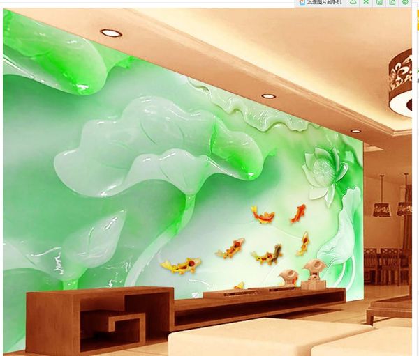 fish jade carving mural 3d wallpaper 3d wall papers for tv backdrop modern wallpaper for living room
fish jade carving mural 3d wallpaper 3d wall papers for tv backdrop modern wallpaper for living room