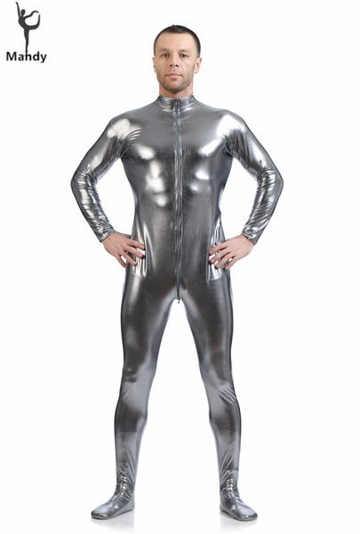 one piece shiny lycra spandex silver mens unitard turtleneck catsuits metallic footed zipper zentai bodysuit dancewear hoodless, Black
one piece shiny lycra spandex silver mens unitard turtleneck catsuits metallic footed zipper zentai bodysuit dancewear hoodless, Black