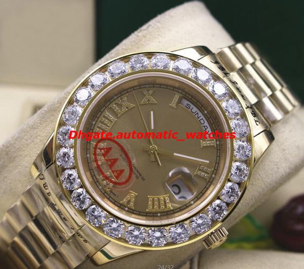 4 style luxury wristwatch amazing mens day-date 2 ii 18k 41mm president yellow gold bigger diamond automatic mechanical men watches
4 style luxury wristwatch amazing mens day-date 2 ii 18k 41mm president yellow gold bigger diamond automatic mechanical men watches
