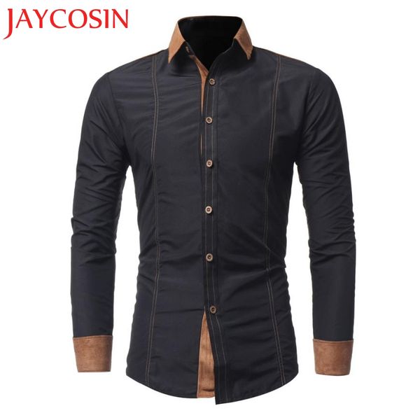jaycosin 2018 men shirt fashion solid color male casual long sleeve shirt dropshipping august 4, White;black
jaycosin 2018 men shirt fashion solid color male casual long sleeve shirt dropshipping august 4, White;black