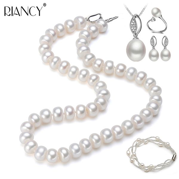 fashion natural freshwater 925 sterling silver pearl necklace jewelry set women magnet bracelet earring wedding anniversary gift, Black
fashion natural freshwater 925 sterling silver pearl necklace jewelry set women magnet bracelet earring wedding anniversary gift, Black