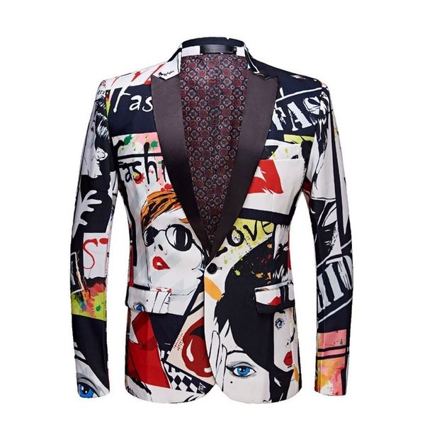 new stylish print mens blazer designs masculino slim fit casual coat singer clothes 2018 veste costume homme suit jacket cd50, White;black
new stylish print mens blazer designs masculino slim fit casual coat singer clothes 2018 veste costume homme suit jacket cd50, White;black