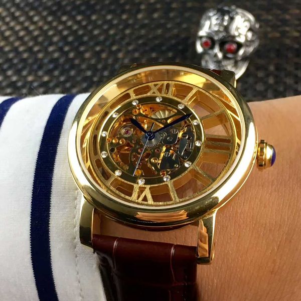 fashion transparent silver golden case luxury casual design leather strap mens watches mechanical skeleton watch men automatic clock, Slivery;brown
fashion transparent silver golden case luxury casual design leather strap mens watches mechanical skeleton watch men automatic clock, Slivery;brown