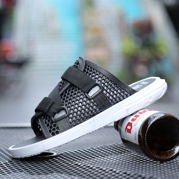 2018 summer slippers designer sandals men hollow out breathable beach flip flops casual slip-on flats sandals men shoes zapatos, Black
2018 summer slippers designer sandals men hollow out breathable beach flip flops casual slip-on flats sandals men shoes zapatos, Black