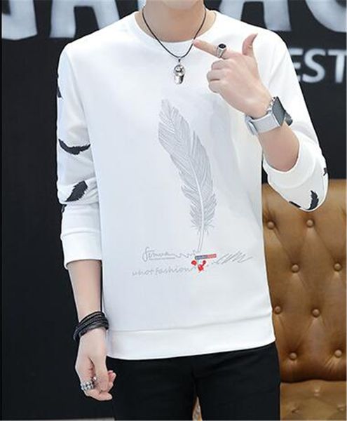 Fashion Men Sweatshirts Spring Autumn Russia Trend Long sleeve cute black White Feathers printing high quality streetwear hoodies Tops
Fashion Men Sweatshirts Spring Autumn Russia Trend Long sleeve cute black White Feathers printing high quality streetwear hoodies Tops