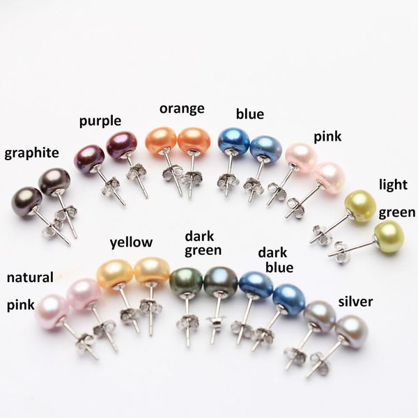 Beautiful S925 button pearl earrings sterling silver colorful women wedding jewelry 7-8mm bread pearls gemstone earrings
Beautiful S925 button pearl earrings sterling silver colorful women wedding jewelry 7-8mm bread pearls gemstone earrings