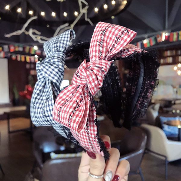 sweet lace flower hair band for women fabric plaid bud silk printing letter logo hair bows wide head hoop crown accessories
sweet lace flower hair band for women fabric plaid bud silk printing letter logo hair bows wide head hoop crown accessories
