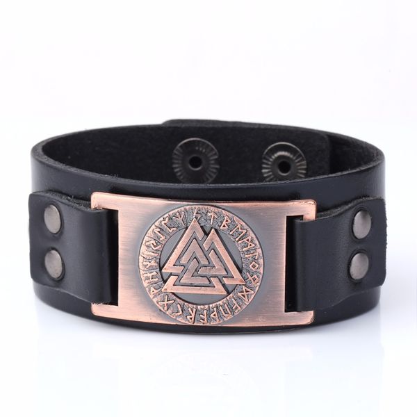 slavic norway valknut pagan amulet leather bracelet charm bangle metal engraved scandinavian viking boho jewelry punk accessory, Golden;silver
slavic norway valknut pagan amulet leather bracelet charm bangle metal engraved scandinavian viking boho jewelry punk accessory, Golden;silver