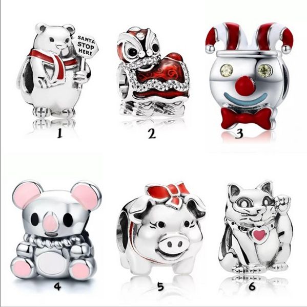 2018 new silver charm beads pig bear forturn cat kylin clown european charms bead big hole fit pandora bracelet necklace fashion diy jewelry, Black
2018 new silver charm beads pig bear forturn cat kylin clown european charms bead big hole fit pandora bracelet necklace fashion diy jewelry, Black