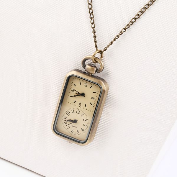 2018 fashion antique bronze dual-clock creative pocket quartz fob pocket watch with sweater necklace chain, Slivery;golden
2018 fashion antique bronze dual-clock creative pocket quartz fob pocket watch with sweater necklace chain, Slivery;golden