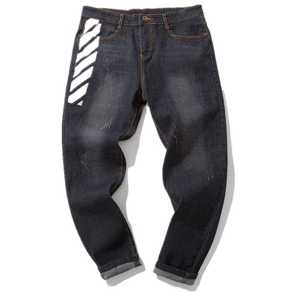 2018 fashion new men's casual boutique large size jeans / men's personality geometric print denim trousers, Blue
2018 fashion new men's casual boutique large size jeans / men's personality geometric print denim trousers, Blue