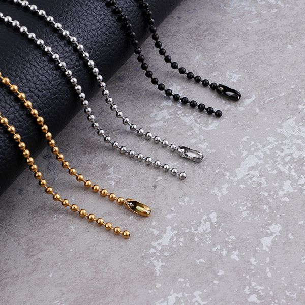 3mm stainless steel beads chains necklaces for female gold/silver/black wholesale jewelry for women 2018
3mm stainless steel beads chains necklaces for female gold/silver/black wholesale jewelry for women 2018