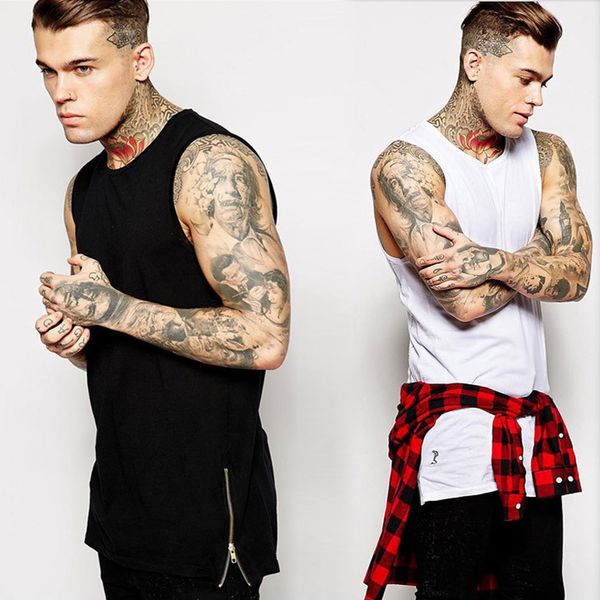 plus size 5xl mens summer hip hop tank for men gym vest extend long new fashion mens sleeveless with zipper mens tank black white, White;black
plus size 5xl mens summer hip hop tank for men gym vest extend long new fashion mens sleeveless with zipper mens tank black white, White;black