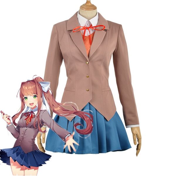 2021 game dokidoki literature club cosplay costumes sayori yuri natsuki monika school uniform full set doki, Black;red
2021 game dokidoki literature club cosplay costumes sayori yuri natsuki monika school uniform full set doki, Black;red