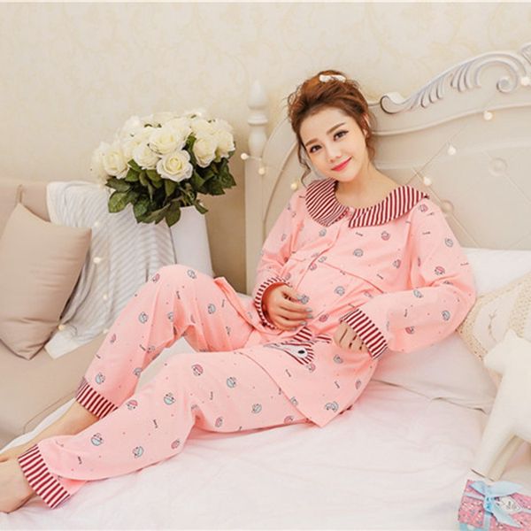 pregnant women pajamas long sleeved cardigan cartoon cotton loose lady breastfeeding fashion large size cotton suit, White
pregnant women pajamas long sleeved cardigan cartoon cotton loose lady breastfeeding fashion large size cotton suit, White