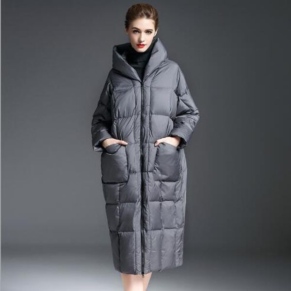 duck down coat winter women casual long thickening warm hooded parka branded female fashion zipper up outwear jacket fr3015, Black
duck down coat winter women casual long thickening warm hooded parka branded female fashion zipper up outwear jacket fr3015, Black