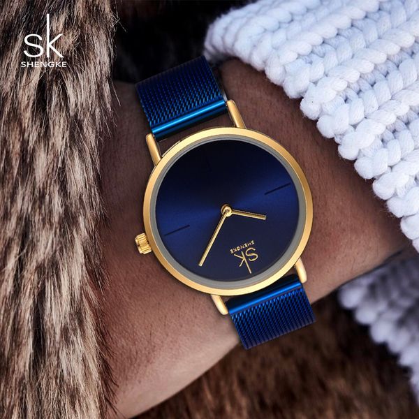 shengke original watches women stainless steel wristwatch ladies quartz watch ultra thin dial relojes mujer 2018 sk female clock y18102310, Slivery;brown
shengke original watches women stainless steel wristwatch ladies quartz watch ultra thin dial relojes mujer 2018 sk female clock y18102310, Slivery;brown