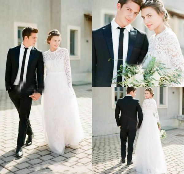 new arrival long sleeve wedding dresses vestidos a line floor length country wedding dress bridal gowns jewel neck plus size robe de mariée, White
new arrival long sleeve wedding dresses vestidos a line floor length country wedding dress bridal gowns jewel neck plus size robe de mariée, White