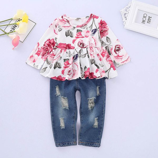 infant toddler newborn autumn winter baby girls clothes floral rose print +denim pants 2pcs outfits set clothes dropshpping, White
infant toddler newborn autumn winter baby girls clothes floral rose print +denim pants 2pcs outfits set clothes dropshpping, White