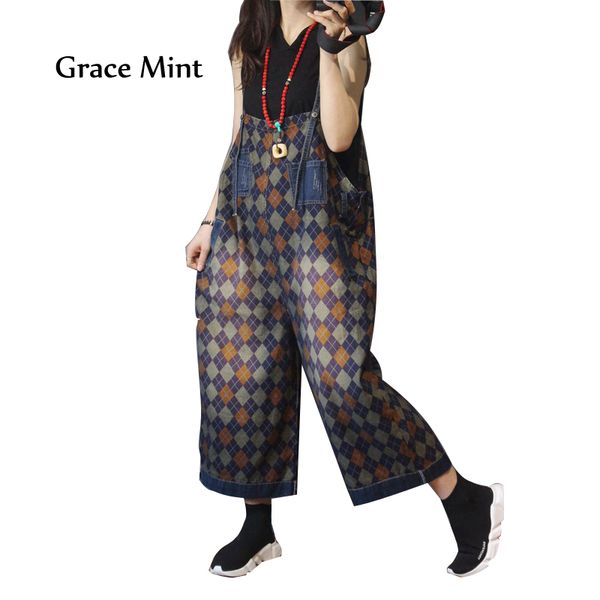 diamond printing denim pants women vintage overalls plaid wide leg jeans bib pants, Blue
diamond printing denim pants women vintage overalls plaid wide leg jeans bib pants, Blue