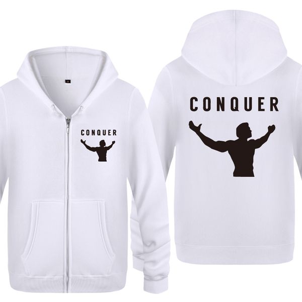 conquer fitness personality novelty hoodies men 2018 men's fleece zipper cardigans hooded sweatshirts, Black
conquer fitness personality novelty hoodies men 2018 men's fleece zipper cardigans hooded sweatshirts, Black