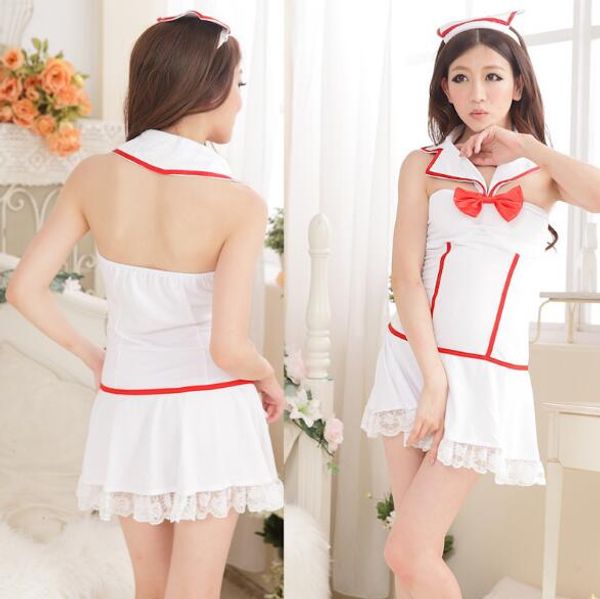 2018 new lingerie costumes fun pajamas professional wear nurse uniforms ds nightclub uniforms temptation role-playing 6025, Red;black