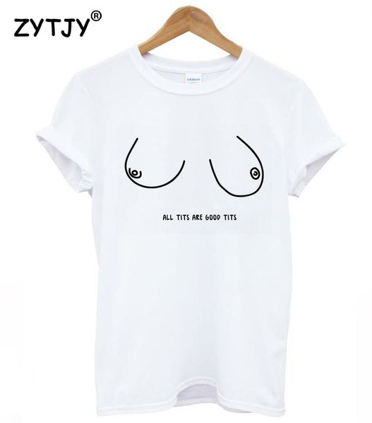 all tits are good tits letters print women tshirt casual cotton hipster funny t shirt for girl tee tumblr drop ship ba-47, White
all tits are good tits letters print women tshirt casual cotton hipster funny t shirt for girl tee tumblr drop ship ba-47, White