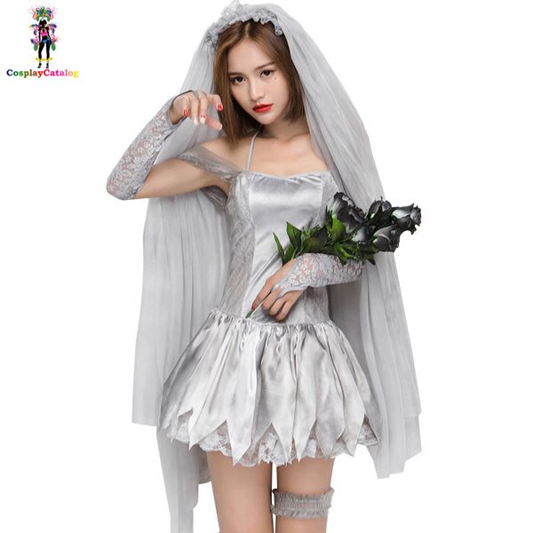 silver & gray ghost bride costume for women,party women halloween cosplay costumes maid servants dresses, Black;red
silver & gray ghost bride costume for women,party women halloween cosplay costumes maid servants dresses, Black;red
