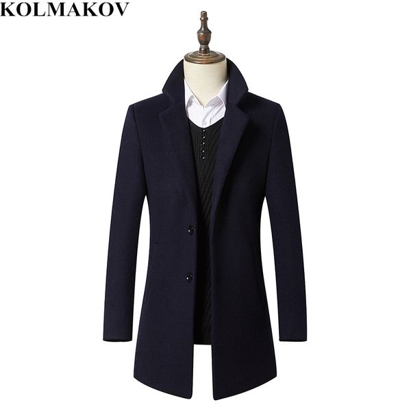 kolmakov new men's woolen coats homme slim autumn winter mens fashion business wool jackets classic windbreaker plus size m-3xl, Black
kolmakov new men's woolen coats homme slim autumn winter mens fashion business wool jackets classic windbreaker plus size m-3xl, Black