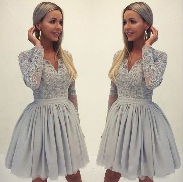 silver gray short homecoming dresses 2019 new prom dress girls party gowns long sleeve lace v neck mini vestido curto, Blue;pink
silver gray short homecoming dresses 2019 new prom dress girls party gowns long sleeve lace v neck mini vestido curto, Blue;pink