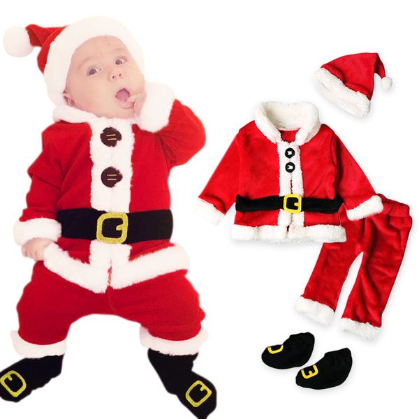 4pcs christmas costume baby boy clothes sets baby girl santa claus long sleeve +pants+hat+socking suits toddler baby clothes y18102208, White
4pcs christmas costume baby boy clothes sets baby girl santa claus long sleeve +pants+hat+socking suits toddler baby clothes y18102208, White