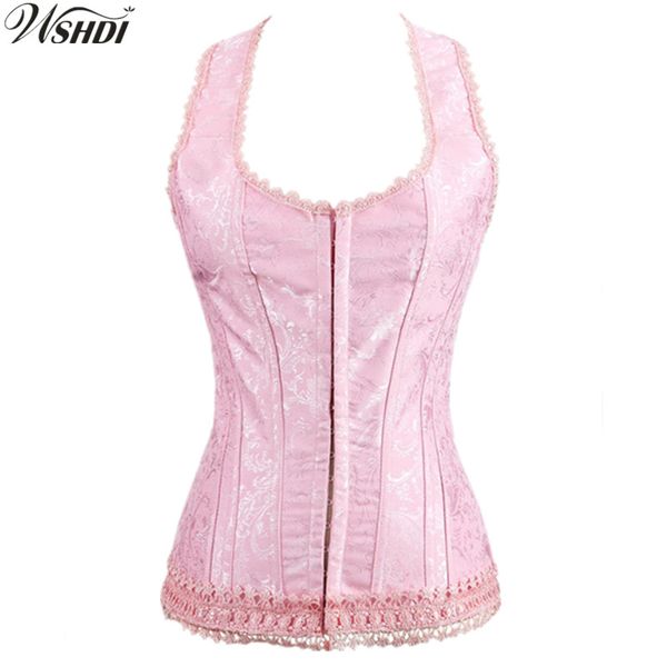 pink jacquard straps overbust corset waist cincher bustier shapewear lace up boned corsetlet bodyshaper plus size s-6xl, Black;white
pink jacquard straps overbust corset waist cincher bustier shapewear lace up boned corsetlet bodyshaper plus size s-6xl, Black;white