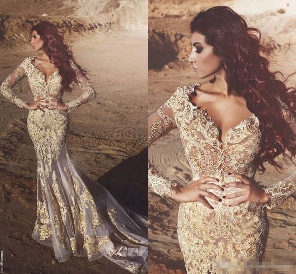 deep v neck long sleeves wedding dresses mermaid chapel train appliqued organza beaded sequins custom made wedding bridal gown, White
deep v neck long sleeves wedding dresses mermaid chapel train appliqued organza beaded sequins custom made wedding bridal gown, White