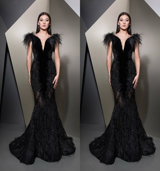 noble ziad nakad black prom dresses beaded sequins lace feathers deep v neck mermaid evening gowns luxury dubayy formal dress party wear
noble ziad nakad black prom dresses beaded sequins lace feathers deep v neck mermaid evening gowns luxury dubayy formal dress party wear