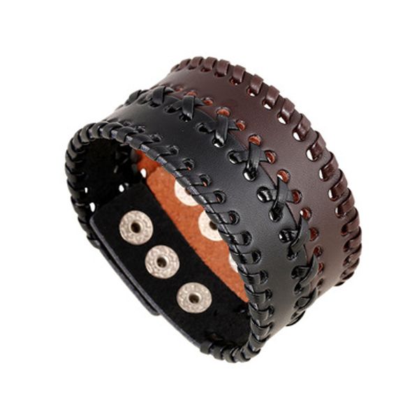 coffee and black double-striped bracelets side winding punk style fashion jewelry wide mens bangle good gifts dc91, Golden;silver
coffee and black double-striped bracelets side winding punk style fashion jewelry wide mens bangle good gifts dc91, Golden;silver