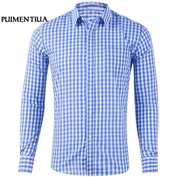 men's plaid shirts fit dress shirts solid fashionable social casual for men business slim men shirt puimentiua ts, White;black
men's plaid shirts fit dress shirts solid fashionable social casual for men business slim men shirt puimentiua ts, White;black