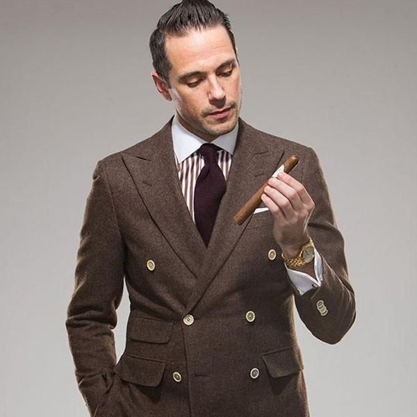 brown suit tweed wedding suits for men tuxedo groom blazer jacket double breasted suit peaked lapel 2 piece terno slim fit, White;black
brown suit tweed wedding suits for men tuxedo groom blazer jacket double breasted suit peaked lapel 2 piece terno slim fit, White;black