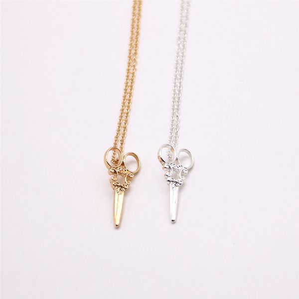 the new 18 k gold plated necklace fashion and retail scissors pendant necklace gift to women, Silver
the new 18 k gold plated necklace fashion and retail scissors pendant necklace gift to women, Silver