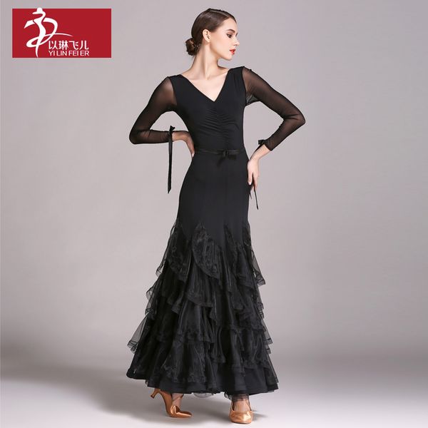 yilinfeier sweet modern dress dress gb490 national standard dance dress, european and american version of ballroom wear, Black;red
yilinfeier sweet modern dress dress gb490 national standard dance dress, european and american version of ballroom wear, Black;red