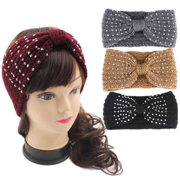2018 winter warmer knitted headband bow rhinestone headwear for women girls european turban hair band head wrap ing
2018 winter warmer knitted headband bow rhinestone headwear for women girls european turban hair band head wrap ing