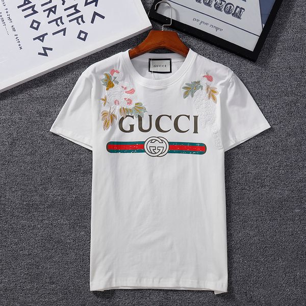 2018 Летние дизайнерские футболки для мужчин Топы Кошка Head Письмо вышивка T рубашка Мужская одежда Марка с коротким рукавом Футболка женская Tops S-2XL 
2018 Летние дизайнерские футболки для мужчин Топы Кошка Head Письмо вышивка T рубашка Мужская одежда Марка с коротким рукавом Футболка женская Tops S-2XL