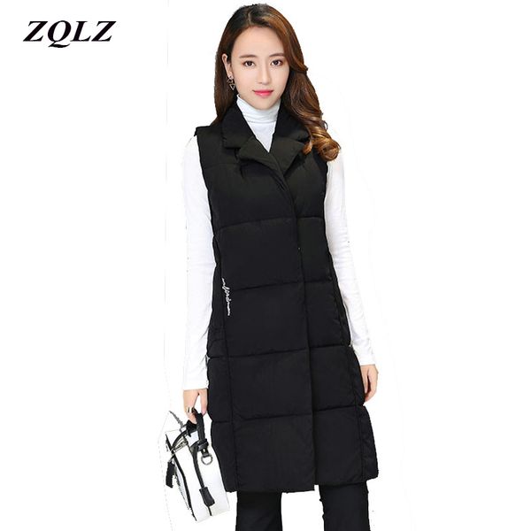 zqlz autumn down cotton vest coat women 2018 slim casual pedded waistcoat mujer sleeveless lapel collar black women's vest long, Black;white
zqlz autumn down cotton vest coat women 2018 slim casual pedded waistcoat mujer sleeveless lapel collar black women's vest long, Black;white