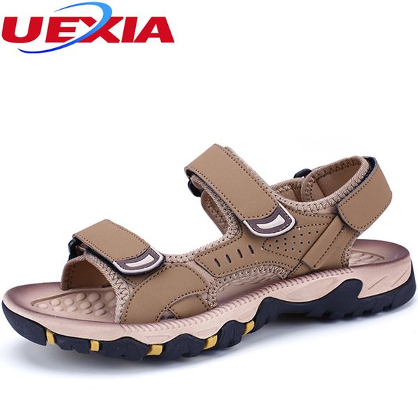 men sandals slippers leather zapatos high qualit sandalias cowhide summer hook & loop shoes outdoor casual suede leather sandals, Black
men sandals slippers leather zapatos high qualit sandalias cowhide summer hook & loop shoes outdoor casual suede leather sandals, Black