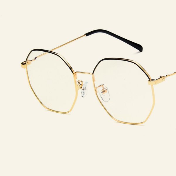 2018 fashion metal polygonal glasses frame trend exquisite large frame glasses men and women decorative flat mirror, Silver
2018 fashion metal polygonal glasses frame trend exquisite large frame glasses men and women decorative flat mirror, Silver