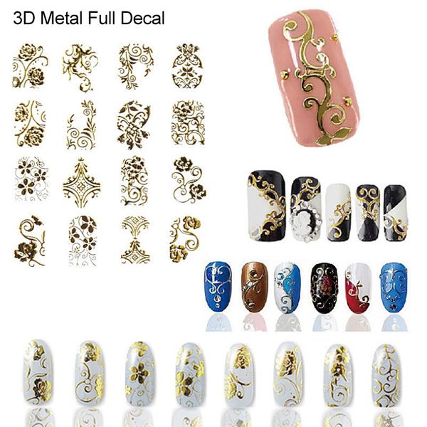 yinikiz 8 sheet gold silver 3d nail art stickers nail sticker manicure art decorations water transfer stickers tips, Black
yinikiz 8 sheet gold silver 3d nail art stickers nail sticker manicure art decorations water transfer stickers tips, Black