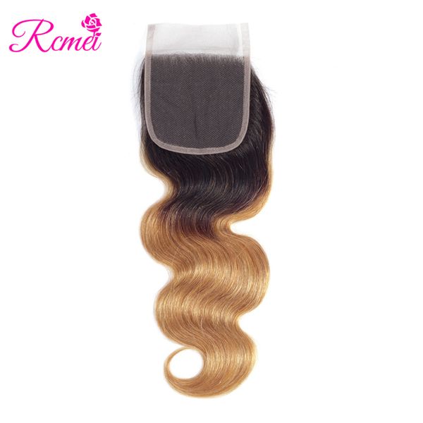 rcmei 1b/27 ombre hair brazilian body wave human hair lace closure 4*4 part closure with baby hair ing, Black;brown
rcmei 1b/27 ombre hair brazilian body wave human hair lace closure 4*4 part closure with baby hair ing, Black;brown