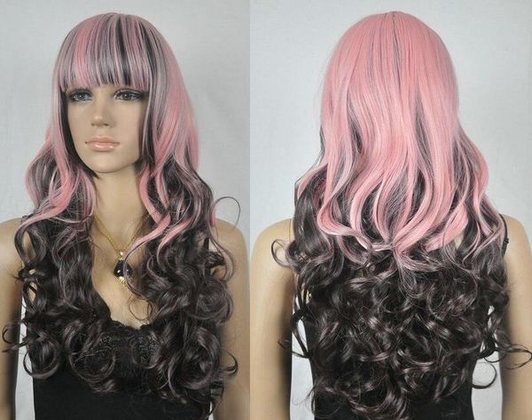 sell fashion long pink mix dark brown wavy women's lady's hair wig wigs +cap, Black;brown
sell fashion long pink mix dark brown wavy women's lady's hair wig wigs +cap, Black;brown