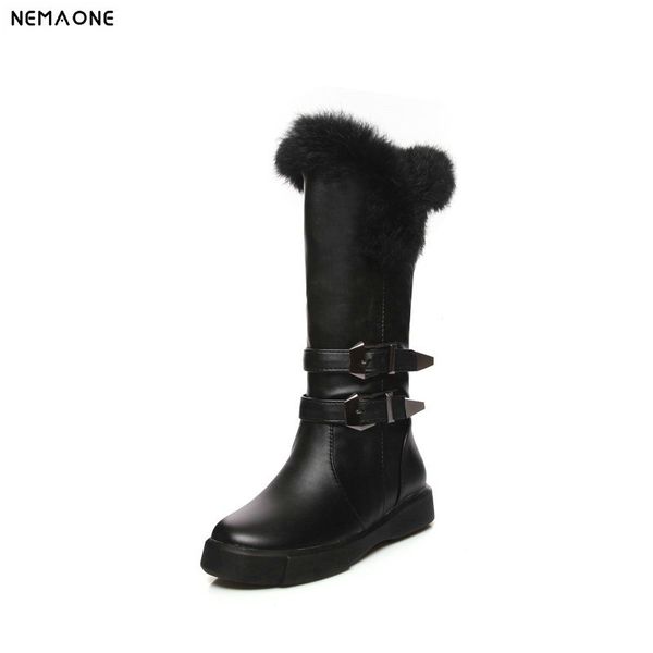 nemaone size 34-43 cold winter snow boots women warm fur inside platform shoes women mid-calf feminina warm flat botas, Black
nemaone size 34-43 cold winter snow boots women warm fur inside platform shoes women mid-calf feminina warm flat botas, Black