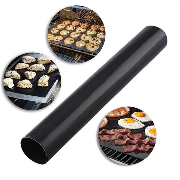 

2pcs 0.2mm reusablethick ptfe barbecue grill mat 33x40cm non-stick bbq grill mats sheet foil bbq liner cooking tool