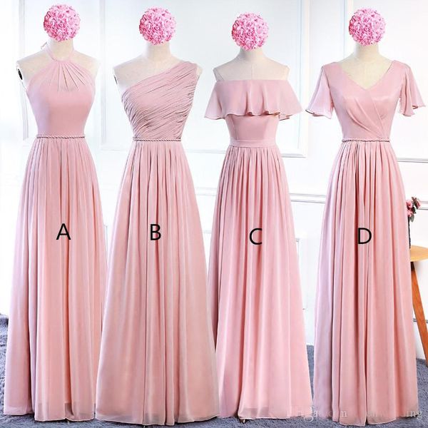 Blush Pink Chiffon Long Bridesmaid Dresses Lace Up 2019 Newest Bohemian Bridesmaid Dress Floor Length Wedding Guest Dresses Custom Made
Blush Pink Chiffon Long Bridesmaid Dresses Lace Up 2019 Newest Bohemian Bridesmaid Dress Floor Length Wedding Guest Dresses Custom Made